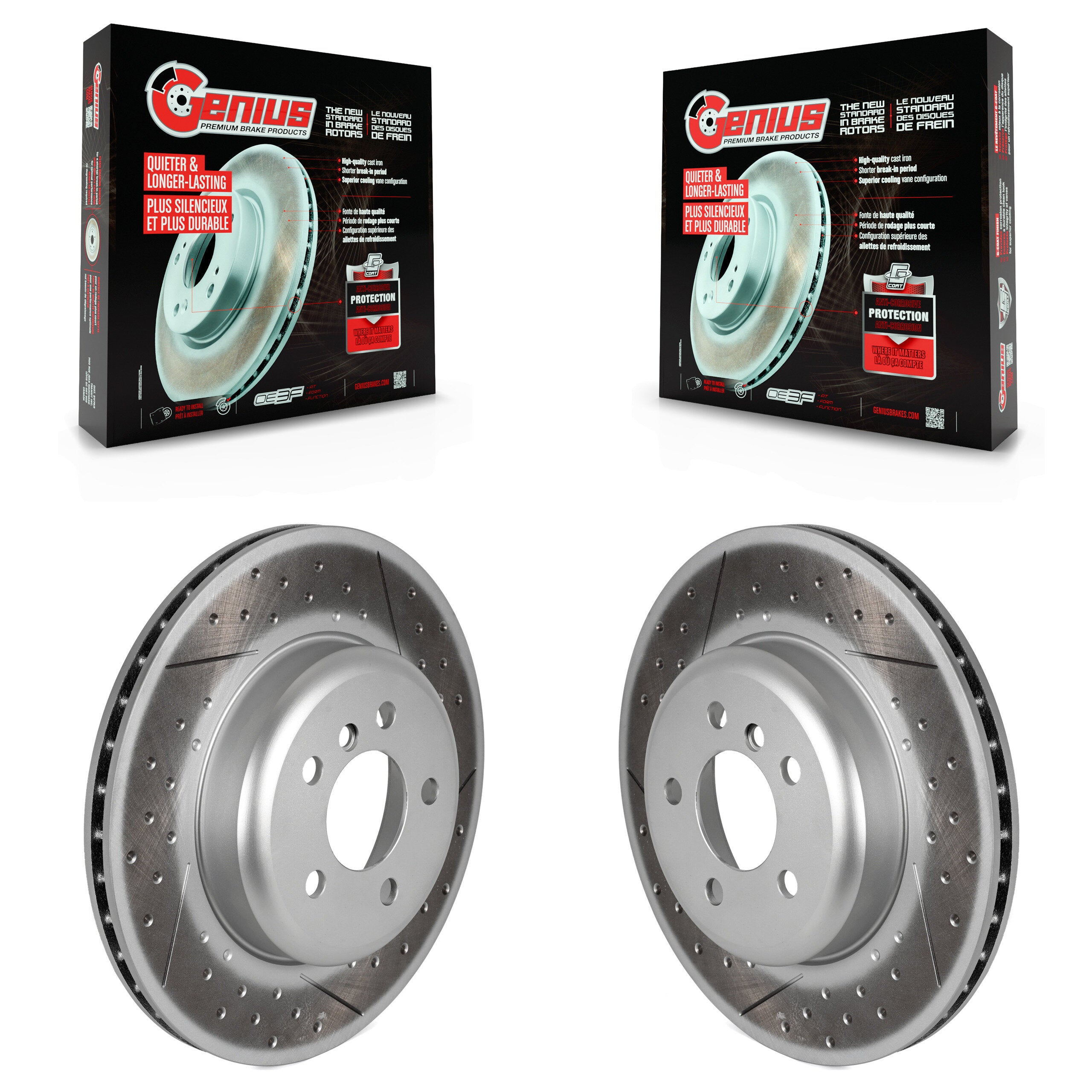 Rear Coat Brake Rotor Pair For BMW 328i xDrive 330i 335i 428i 340i 435i 430i Gran Coupe GT KG-101726