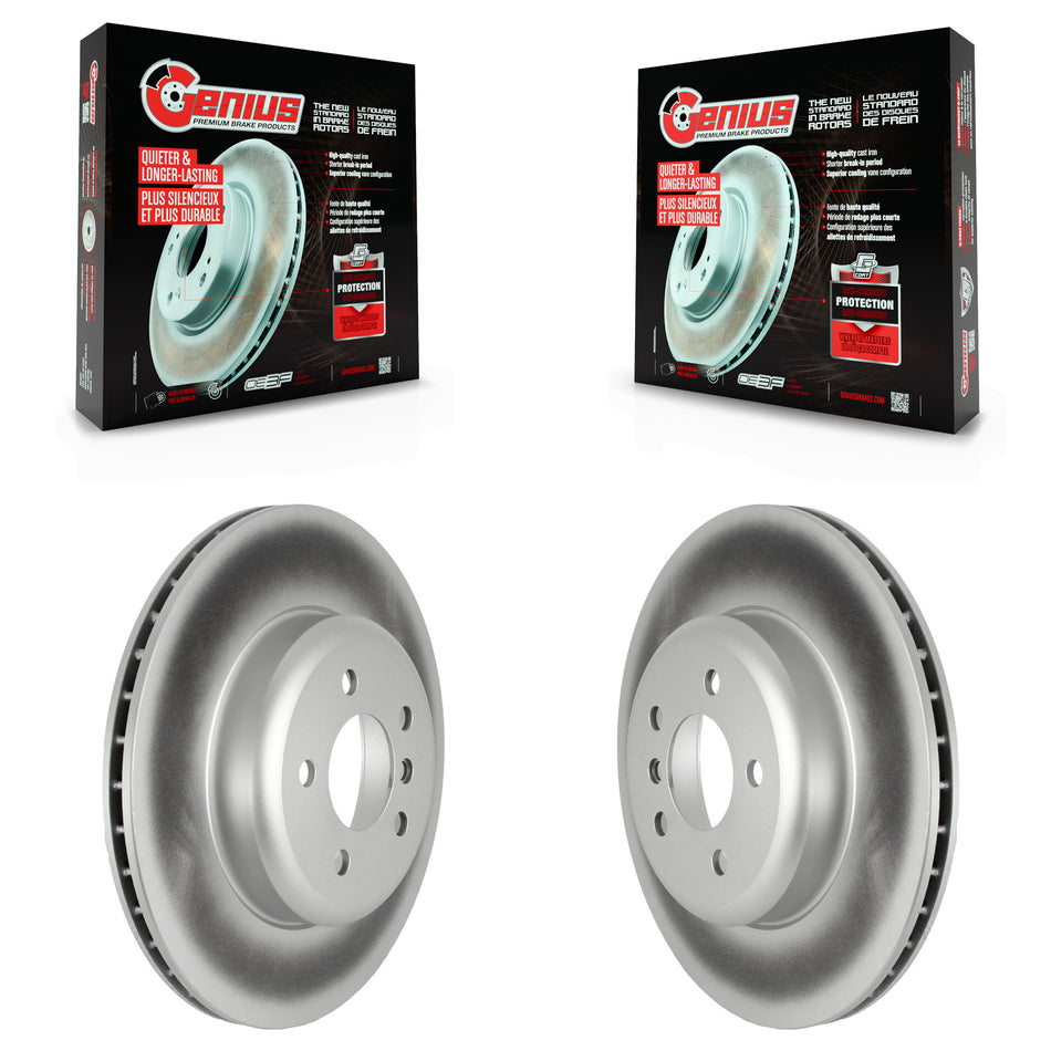 Rear Coated Disc Brake Rotors Pair For BMW 328i xDrive 330i 430i Gran Coupe 428i 335i 435i GT 340i 440i 328d ActiveHybrid 3 KG-101727