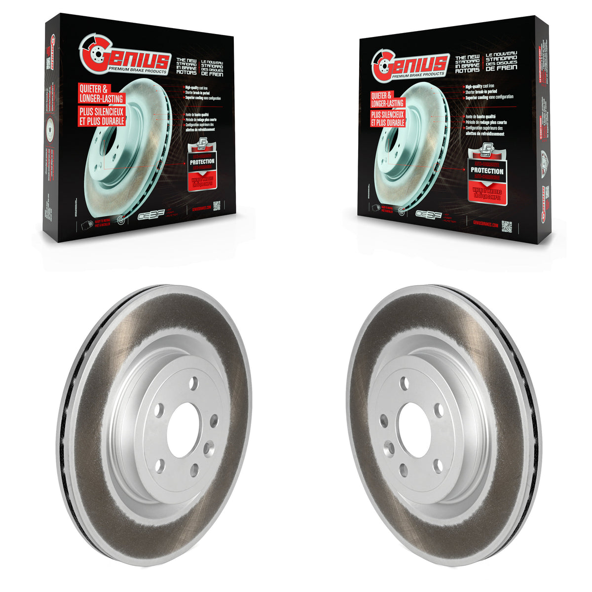Rear Coat Brake Rotor Pair For Jaguar F-Pace Land Rover Range Velar Discovery Sport I-Pace KG-101728