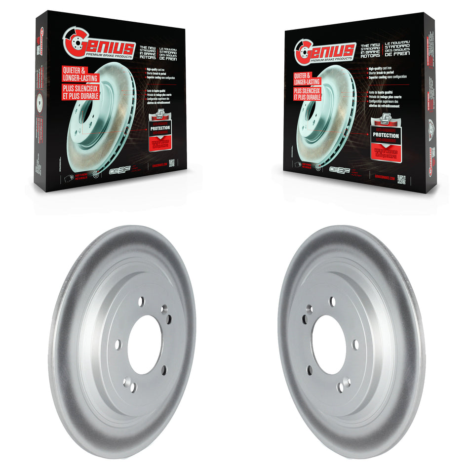 Rear Coated Disc Brake Rotors Pair For Kia Sportage Hyundai Tucson Nexo KG-101729