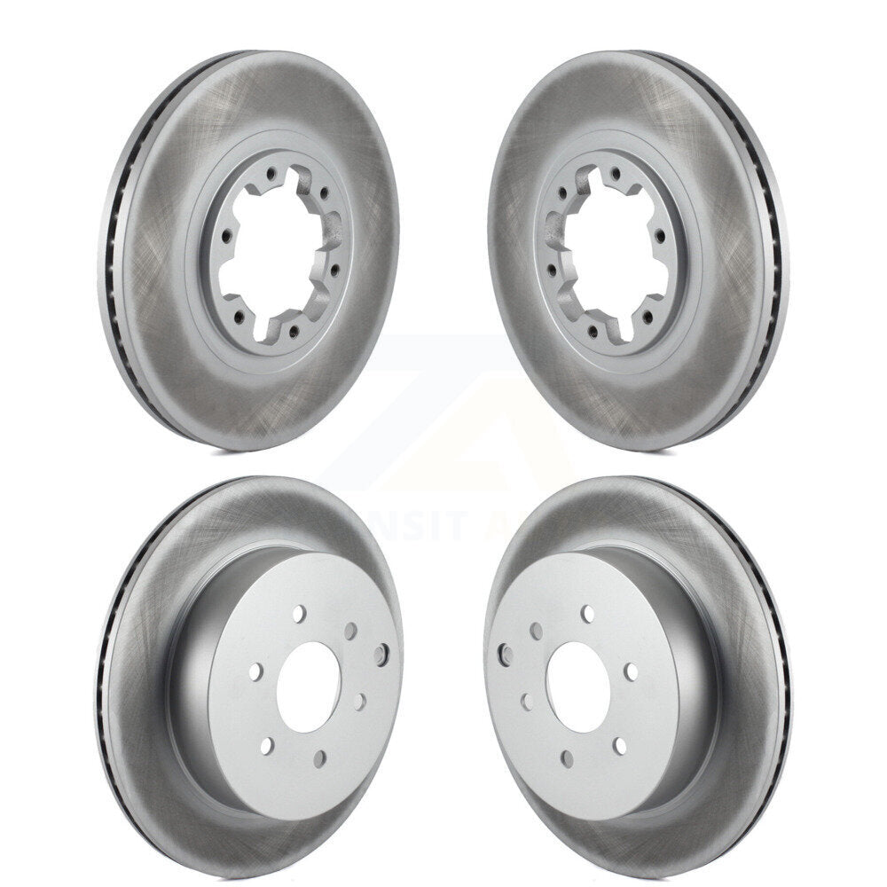 Front Rear Coated Disc Brake Rotors Kit For 2004 Nissan Pathfinder From 08 04 KG-101752