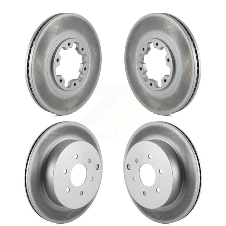 Front Rear Coated Disc Brake Rotors Kit For 2004 Nissan Pathfinder From 08 04 KG-101752