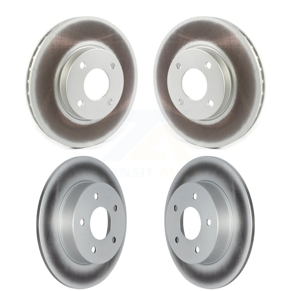 Front Rear Coated Disc Brake Rotors Kit For 2021-2025 Nissan Kicks S KG-101758