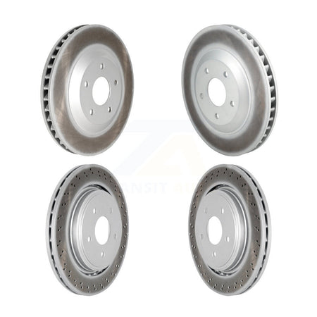 Front Rear Coat Disc Brake Rotor Hub Kit For 2008-2009 Cadillac XLR With Heavy Duty Brakes KG-101765