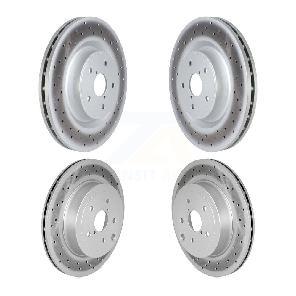 Front Rear Coated Disc Brake Rotors Kit For 2018-2020 Subaru WRX STI KG-101775