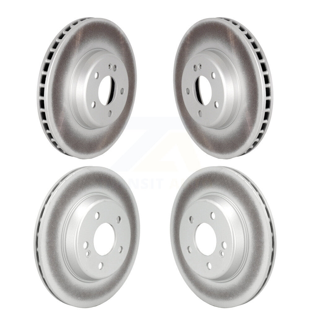 Front Rear Coated Brake Rotors Kit For 2018-2019 Mercedes-Benz E300 Without Sport Package KG-101780