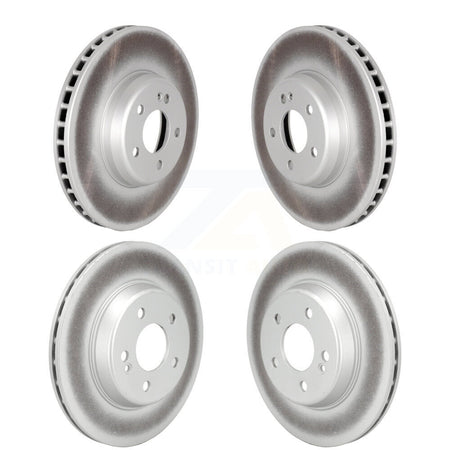 Front Rear Coated Brake Rotors Kit For 2018-2019 Mercedes-Benz E300 Without Sport Package KG-101780