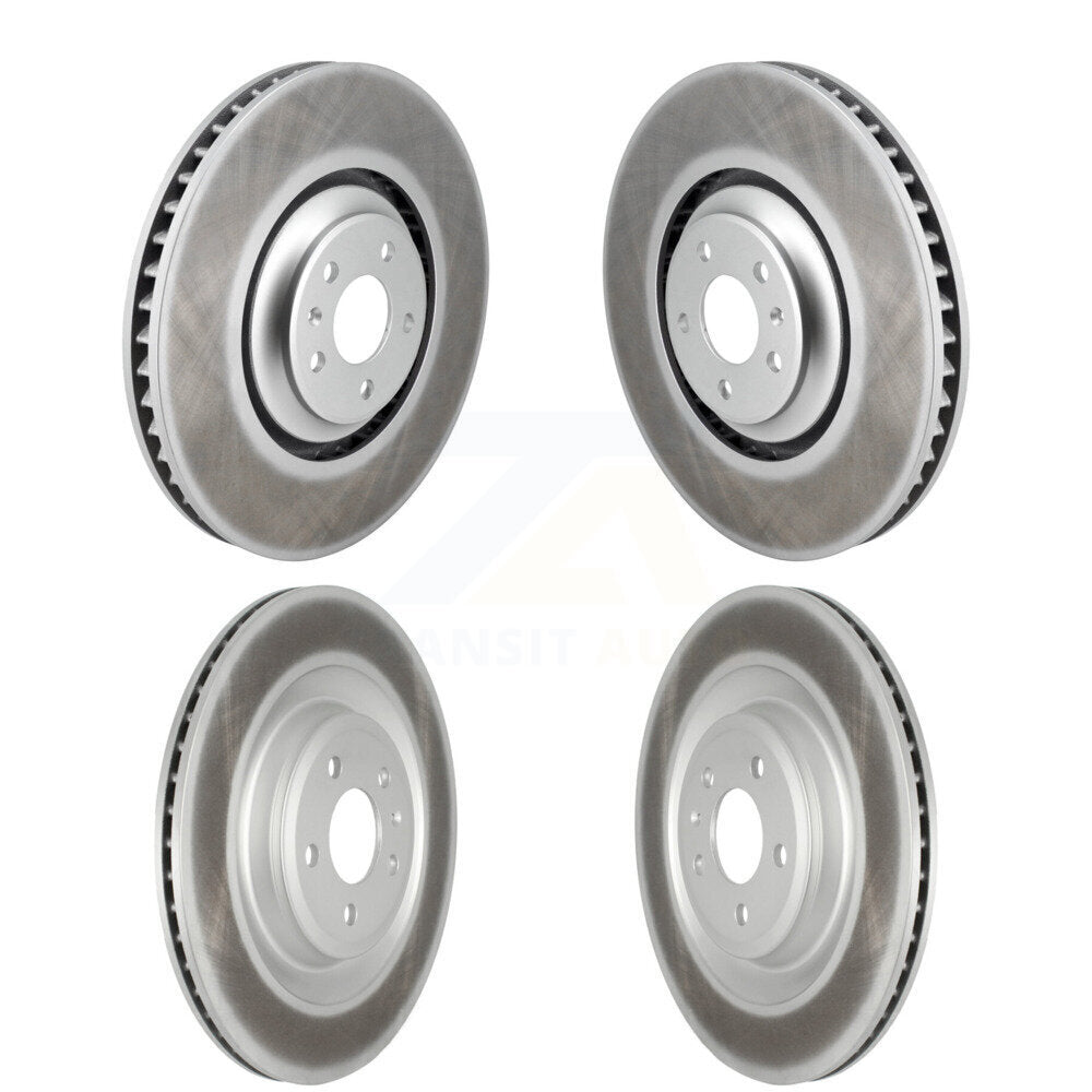 Front Rear Coated Brake Rotors Kit For 2011 Audi A8 Quattro With 356mm Diameter Rotor KG-101782