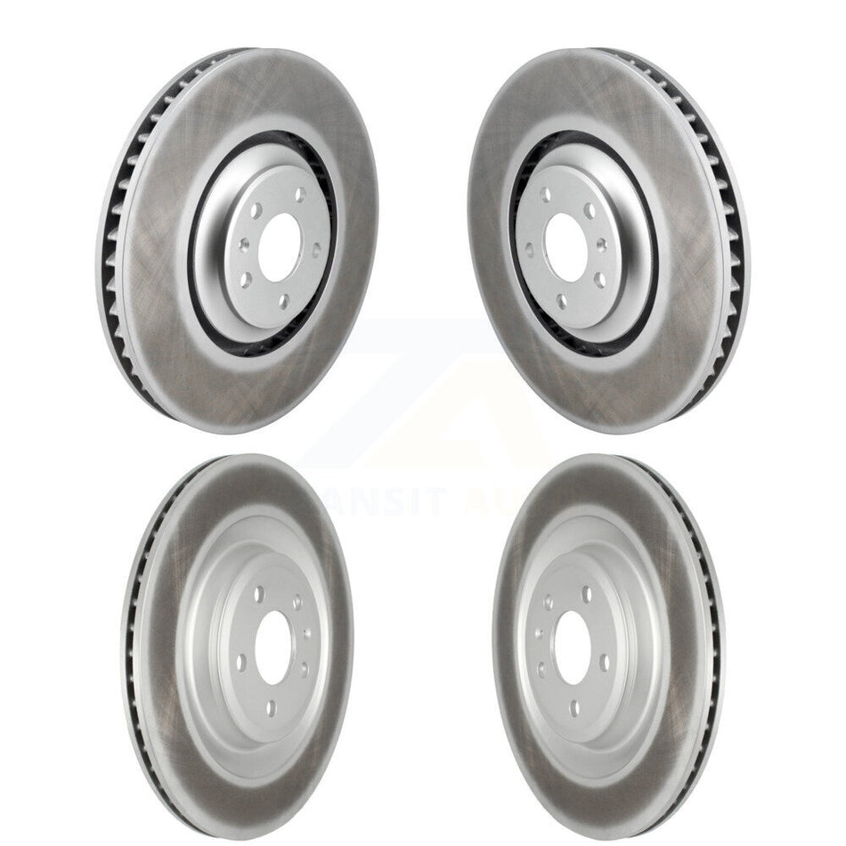 Front Rear Coated Brake Rotors Kit For 2011 Audi A8 Quattro With 356mm Diameter Rotor KG-101782