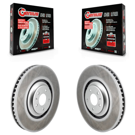 Front Coated Disc Brake Rotors Pair For Audi SQ5 A8 Quattro KG-101790