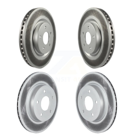 Front Rear Coated Brake Rotors Kit For 2019 Nissan Rogue FULL HYBRID EV-GAS (FHEV) engine KG-101806
