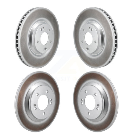 Front Rear Coated Brake Rotor Kit For 19-20 Hyundai Veloster N Without Performance Package KG-101813