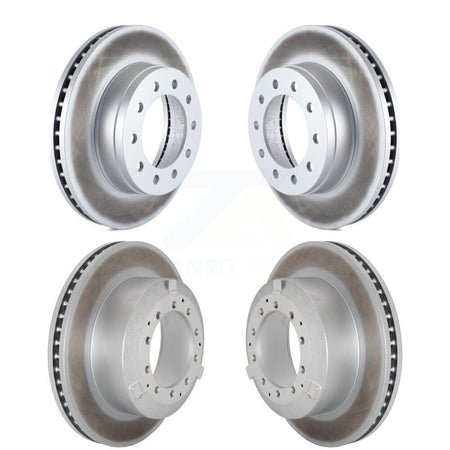 Front Rear Coat Brake Rotors Kit For Ford F-450 Super Duty F-550 International CF500 CF600 KG-101817