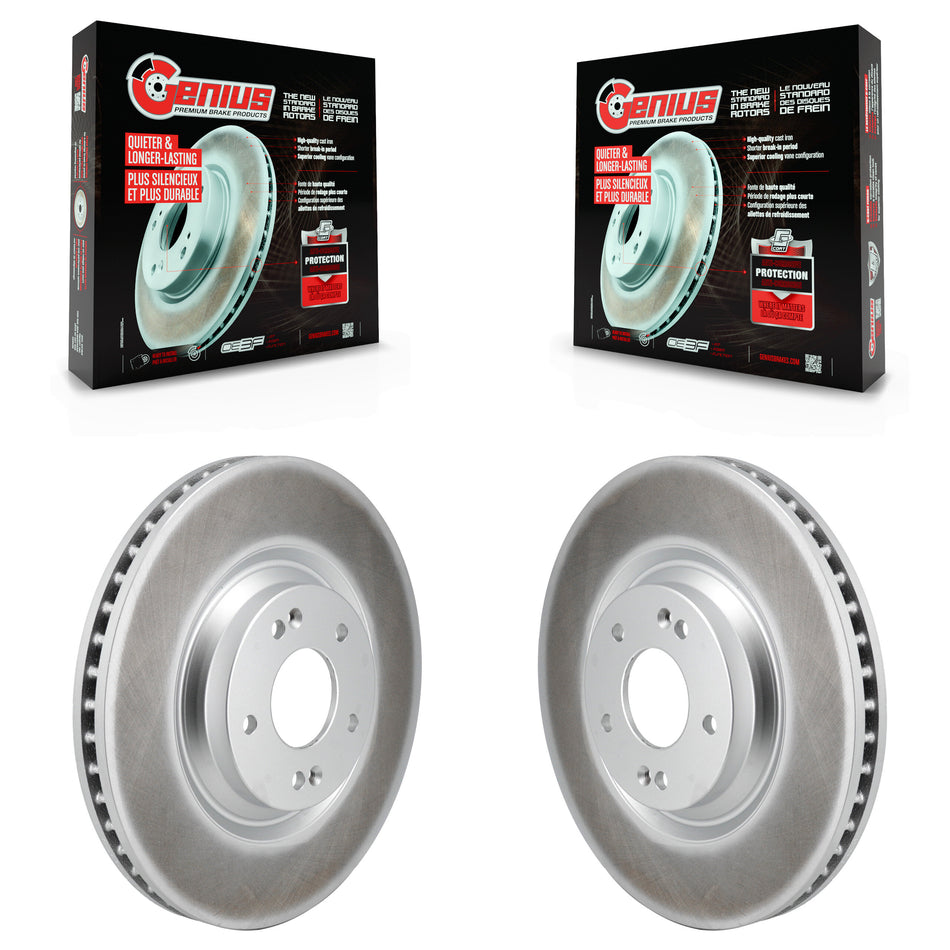 Front Coated Disc Brake Rotors Pair For Hyundai Veloster N KG-101825