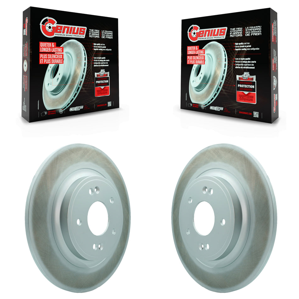 Rear Coated Disc Brake Rotors Pair For Hyundai Santa Fe Kia Sorento GAS engine KG-101831