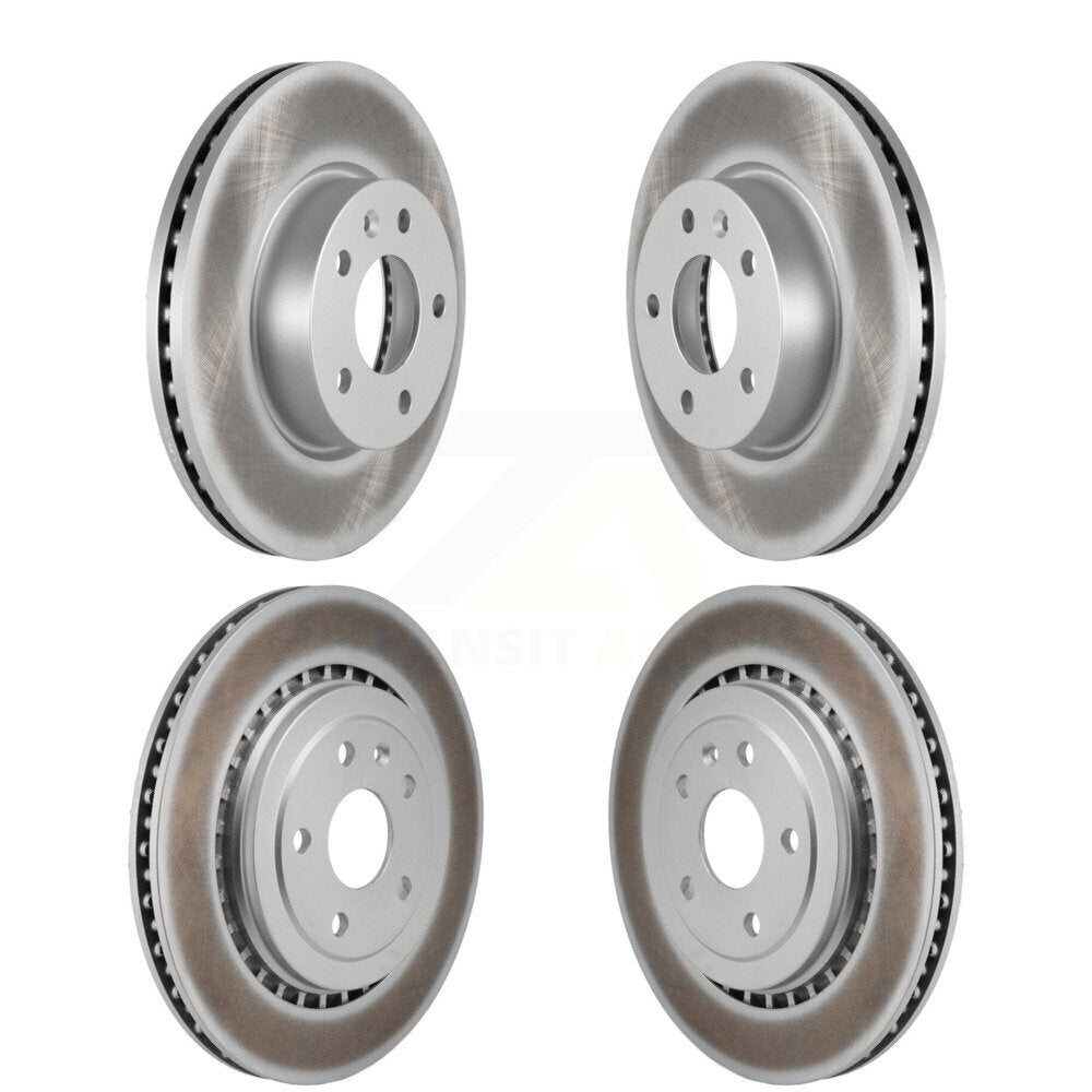 Front Rear Coated Brake Rotors Kit For 2017 Cadillac ATS V With 300mm Diameter Rotor KG-101835
