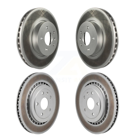 Front Rear Coated Disc Brake Rotors Kit For Cadillac ATS V KG-101836