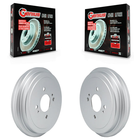 Rear Coated Brake Drums Pair For Nissan Kicks Versa KG-101870