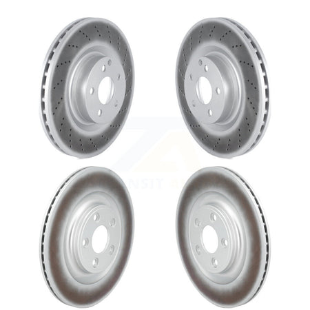 Front Rear Coat Brake Rotors Kit For 17 Mercedes-Benz E400 With 344mm Diameter Rotor KG-101900