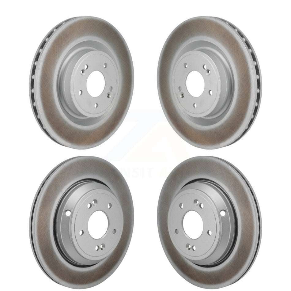 Front Rear Coated Brake Rotor Kit For 2022 Genesis G70 3.3L With 330mm Diameter KG-101909