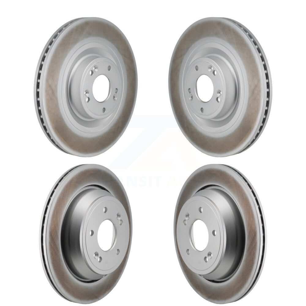 Front Rear Coated Disc Brake Rotors Kit For Hyundai Equus Kia K900 KG-101910