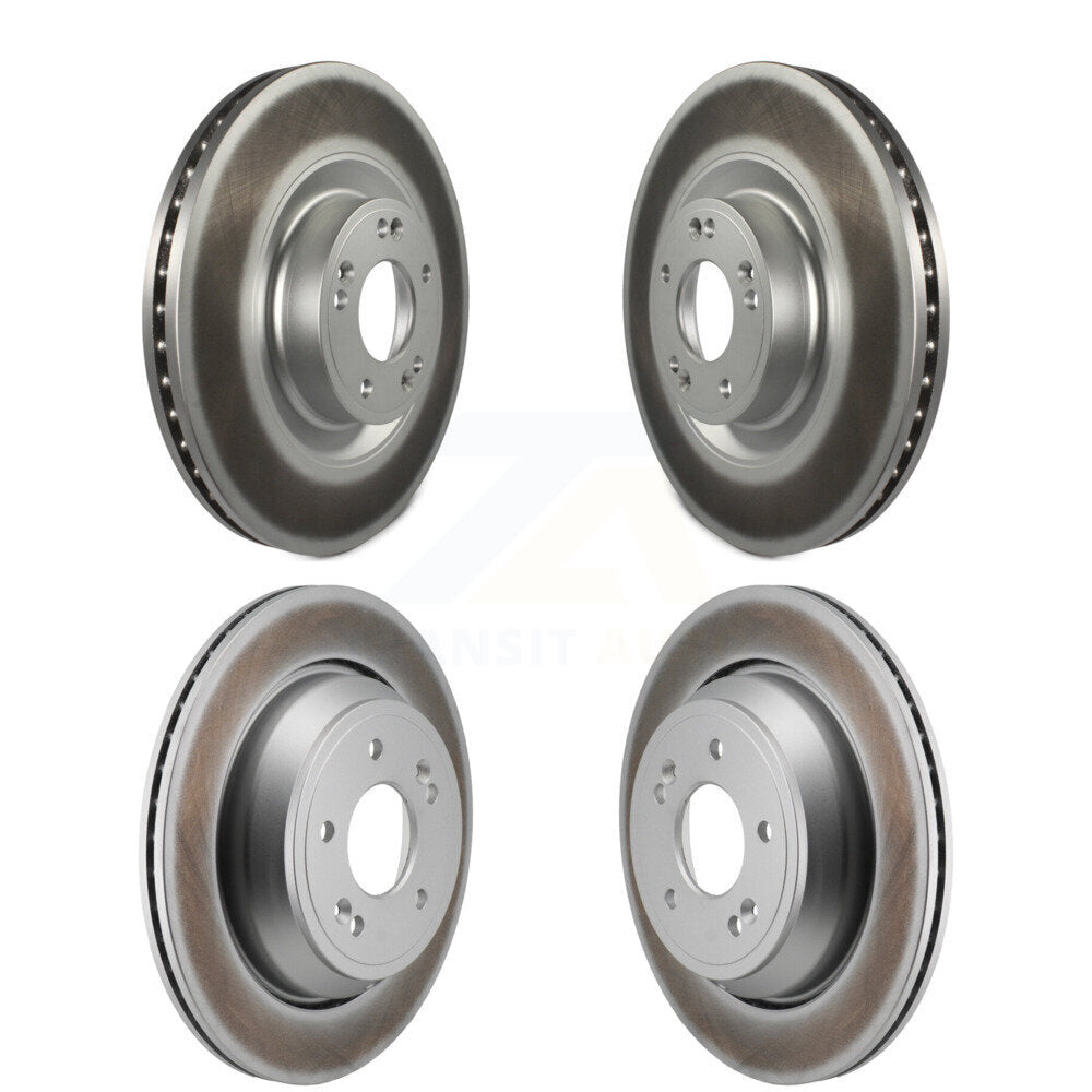 Front Rear Coated Disc Brake Rotors Kit For 2011 Hyundai Equus KG-101911