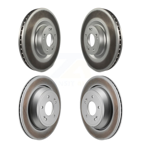 Front Rear Coated Disc Brake Rotors Kit For 2011 Hyundai Equus KG-101911