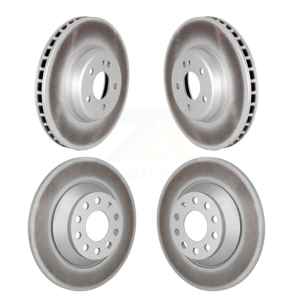 Front Rear Coated Brake Rotors Kit For 2015-2021 Mercedes-Benz C300 Without Sport Package KG-101921