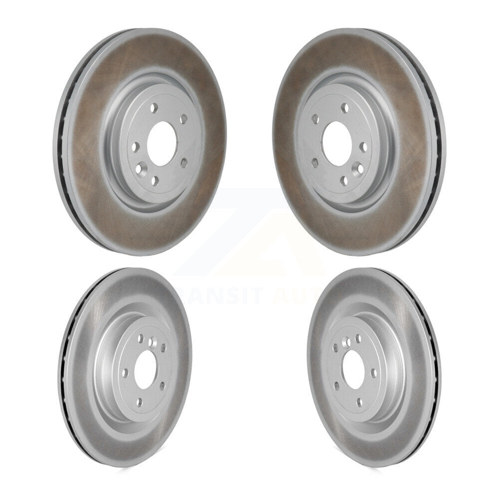 Front Rear Coated Disc Brake Rotors Kit For 2016-2018 Jaguar XF 2.0L KG-101926