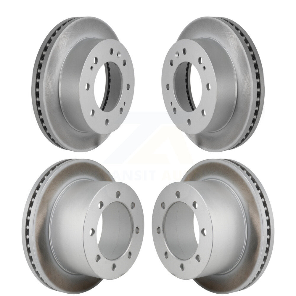 Front Rear Coat Disc Brake Rotors Kit For 2020-2024 GMC Sierra 3500 HD Chevrolet Silverado KG-101934