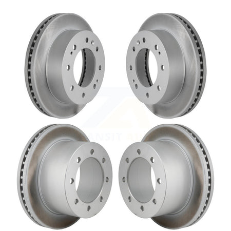 Front Rear Coat Disc Brake Rotors Kit For 2020-2024 GMC Sierra 3500 HD Chevrolet Silverado KG-101934