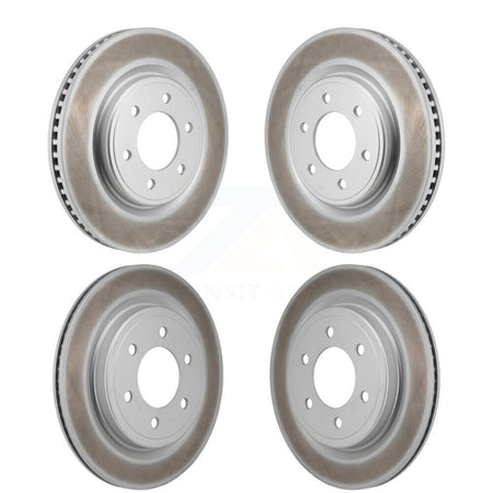 Front Rear Coated Disc Brake Rotors Kit For Ford F-150 Expedition Lincoln Navigator KG-101939