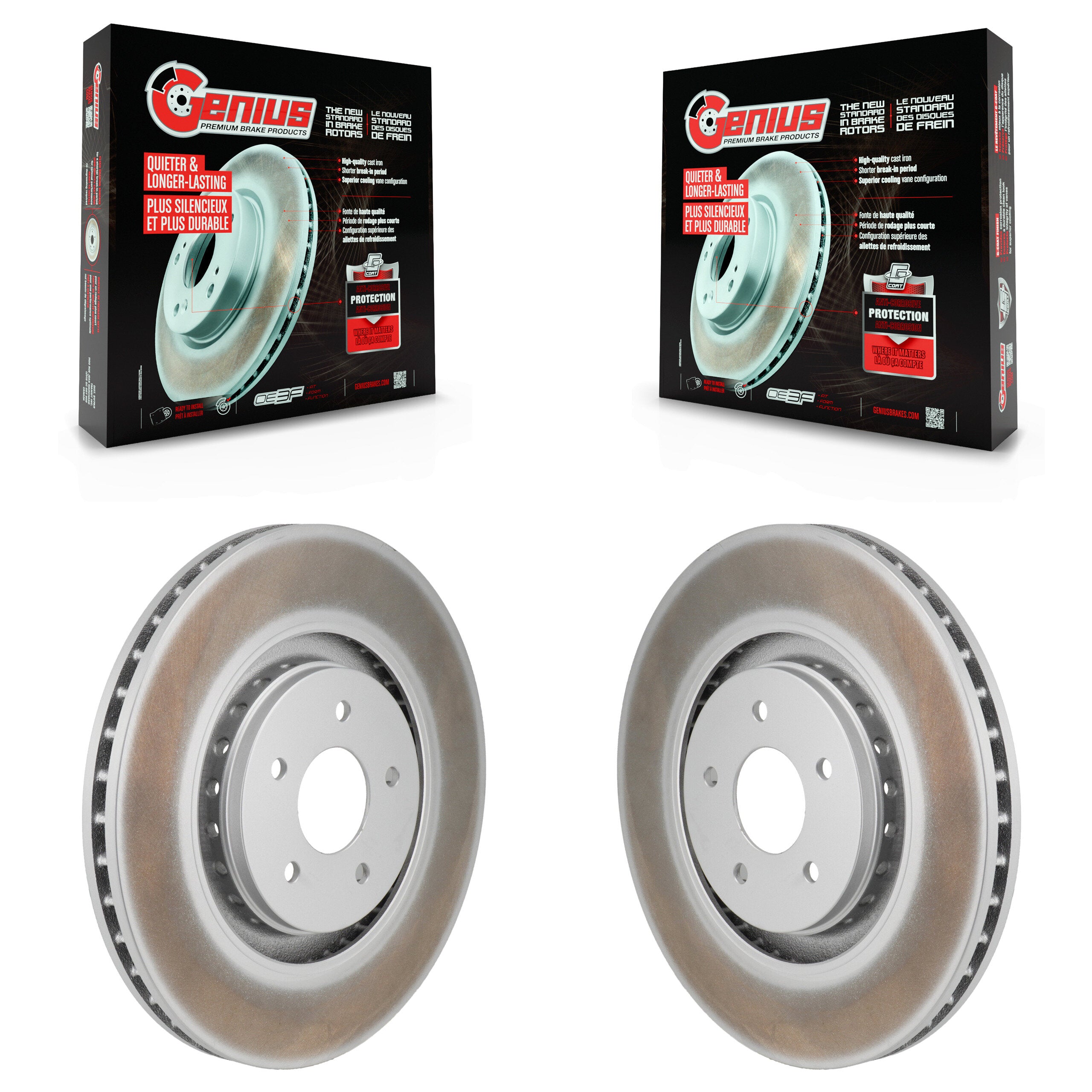 Front Coat Brake Rotor Pair For Mitsubishi Outlander Nissan Pathfinder INFINITI QX60 ARIYA KG-101957