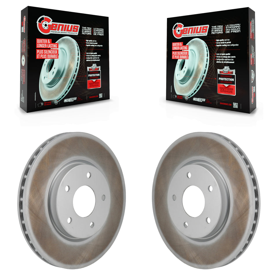 Front Coated Disc Brake Rotors Pair For Nissan Rogue KG-101962