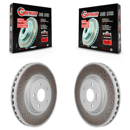 Front Coated Brake Rotor Pair For Mercedes-Benz GLB250 GLA250 A220 CLA250 A250 EQB 350 300 KG-101964