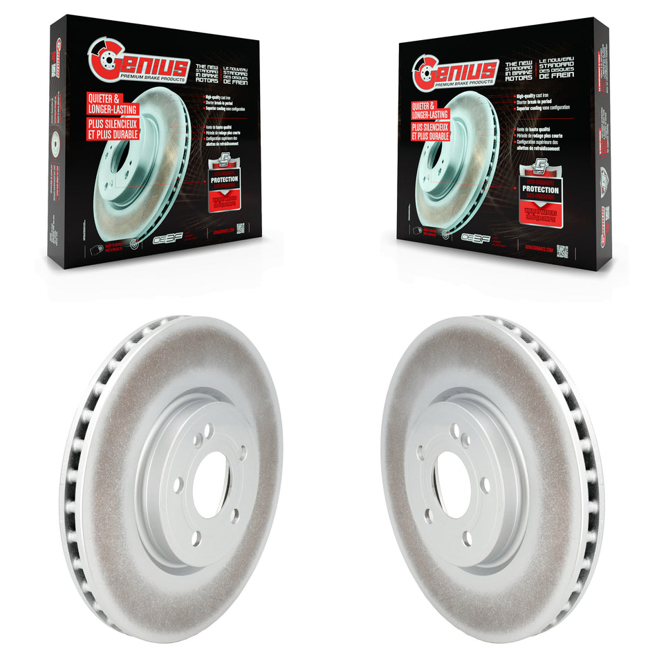 Front Coated Brake Rotor Pair For Mercedes-Benz GLB250 GLA250 A220 CLA250 A250 EQB 350 300 KG-101966