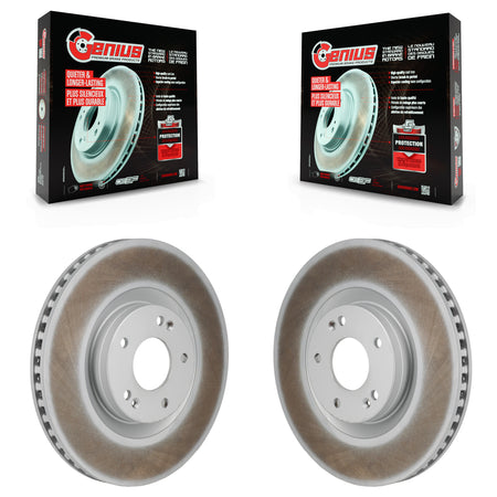 Front Coated Disc Brake Rotors Pair For Hyundai Santa Fe Kia Sorento Cruz KG-101972
