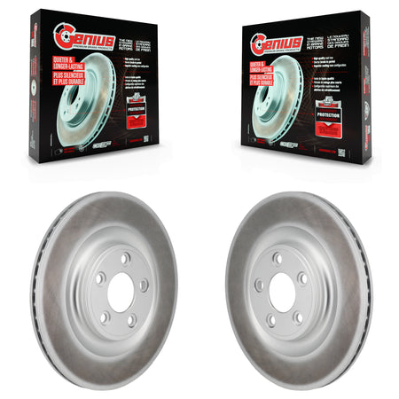Rear Coated Disc Brake Rotors Pair For Jaguar F-Type XJ KG-101995
