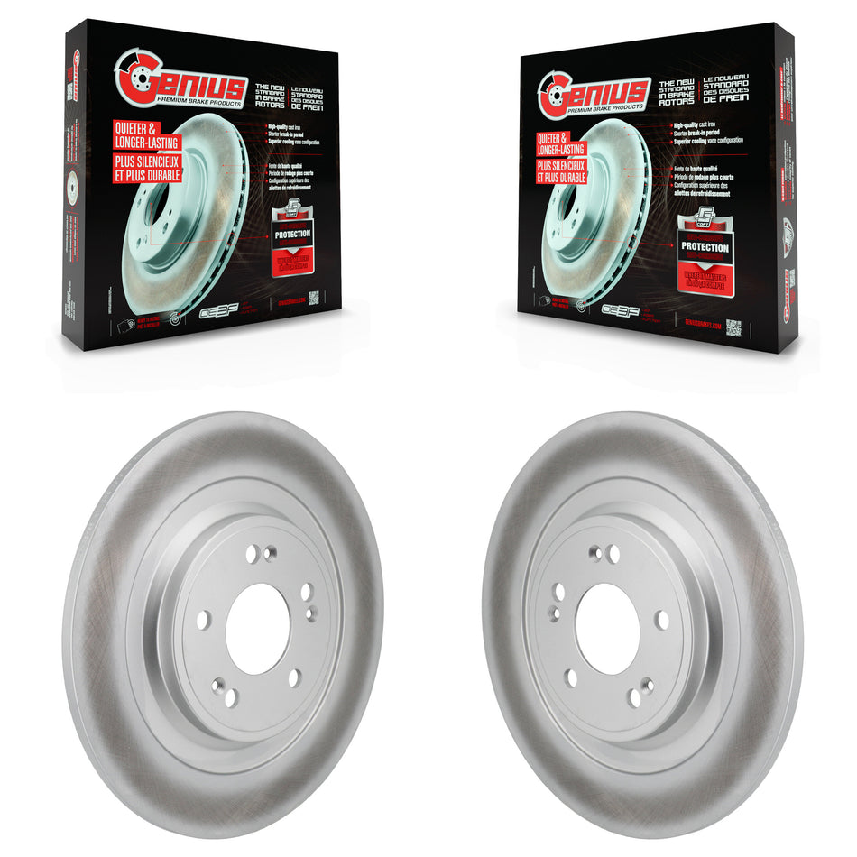 Rear Coated Disc Brake Rotors Pair For Hyundai Ioniq 5 Genesis Kia EV6 GV70 6 GV60 G80 KG-102018