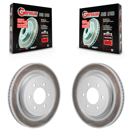 Rear Coated Disc Brake Rotors Pair For Ford F-150 Lightning KG-102025