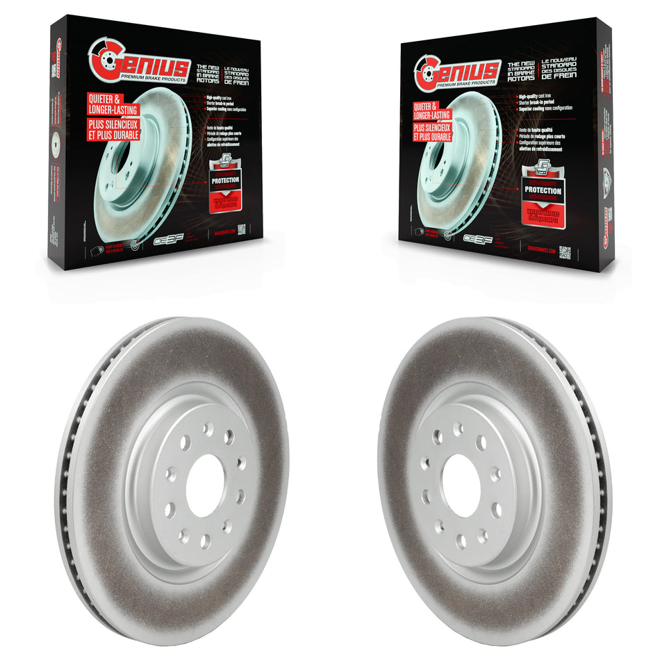 Rear Coated Disc Brake Rotors Pair For Chevrolet Corvette KG-102054