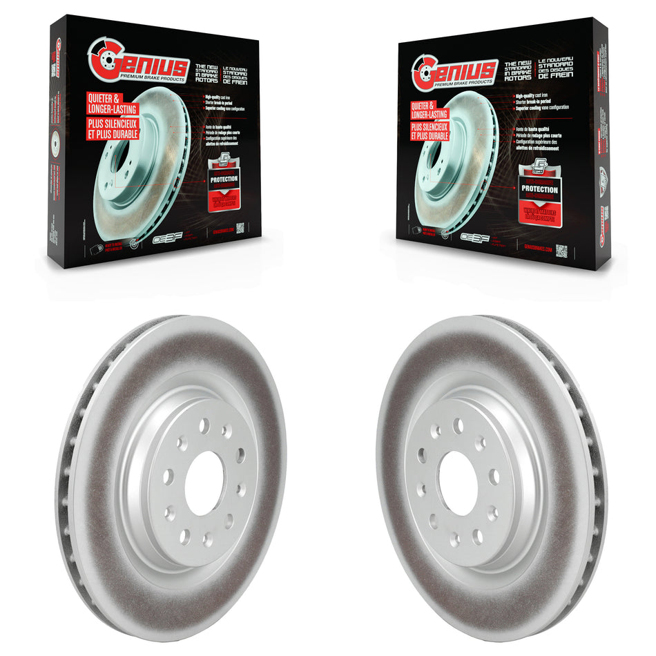Rear Coated Disc Brake Rotors Pair For Chevrolet Corvette KG-102055