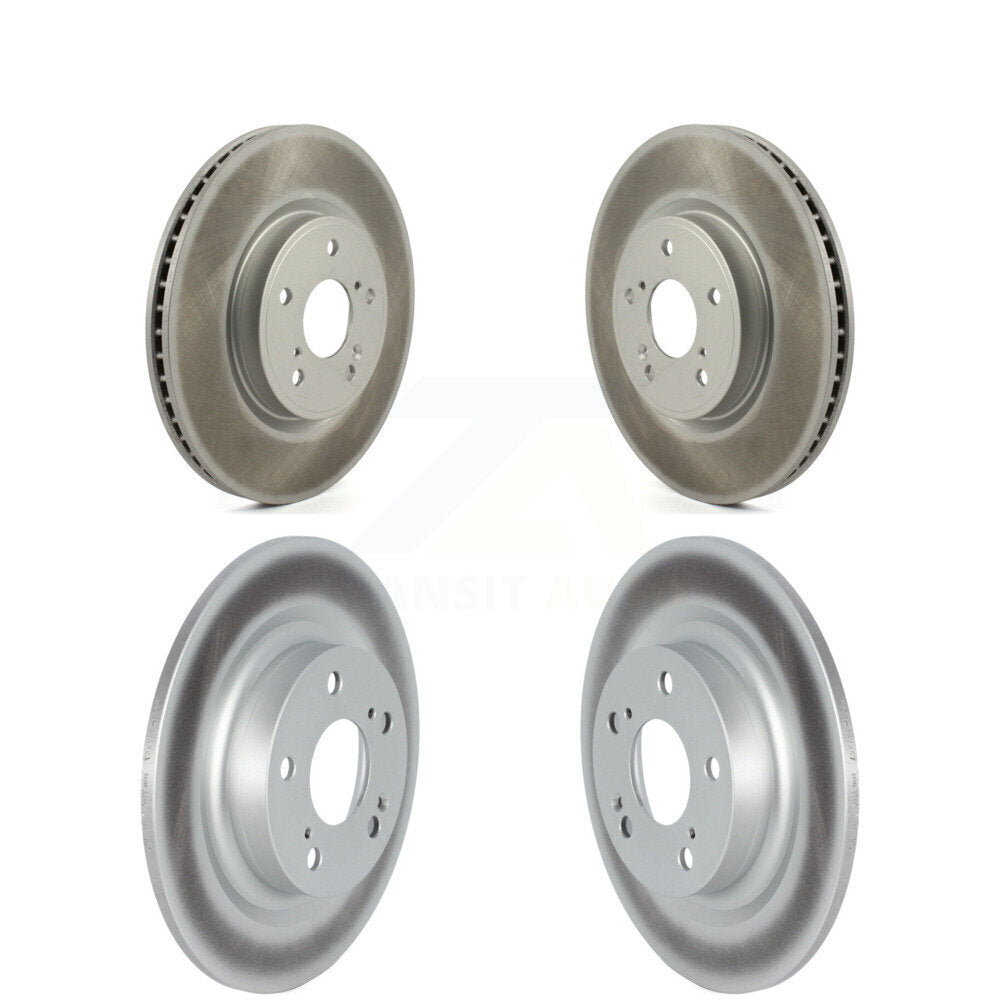 Front Rear Coated Disc Brake Rotors Kit For 2024 Acura Integra 1.5L KG-102071