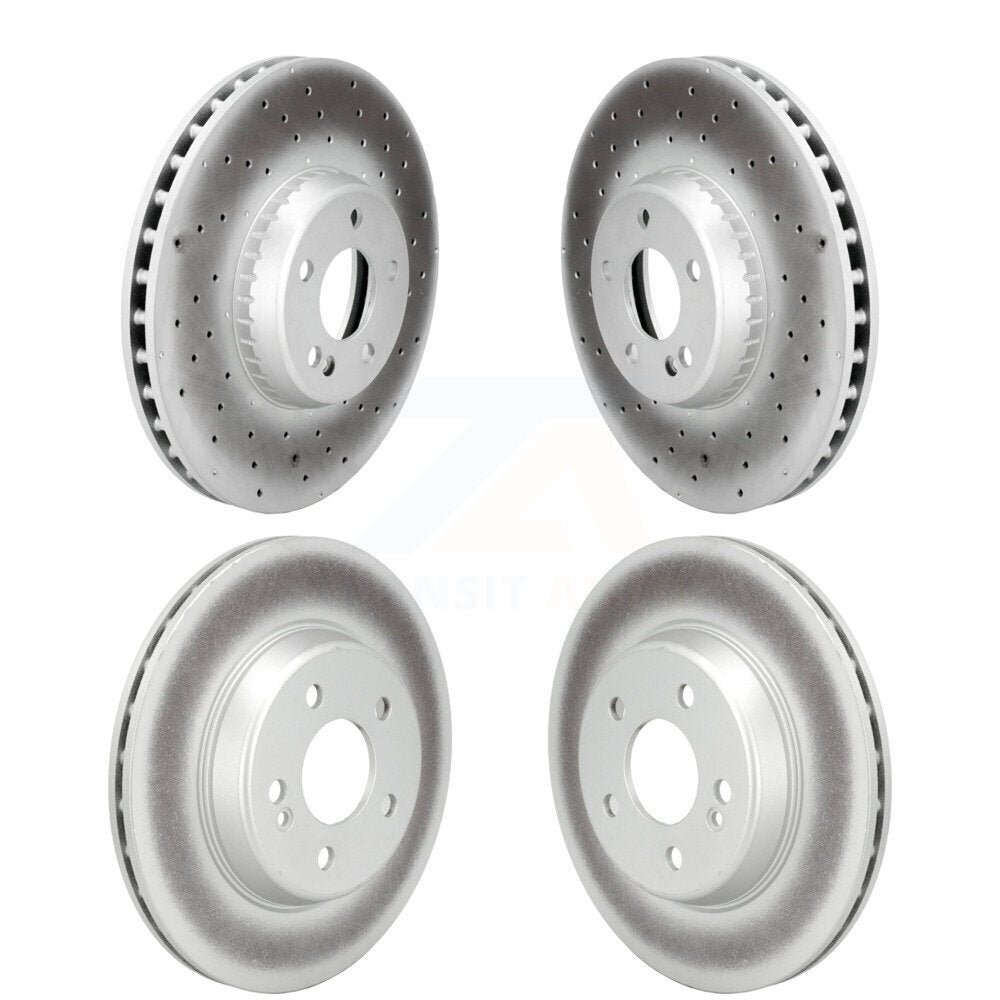 Front Rear Coated Disc Brake Rotors Kit For Mercedes-Benz C300 C400 C350e KG-102072