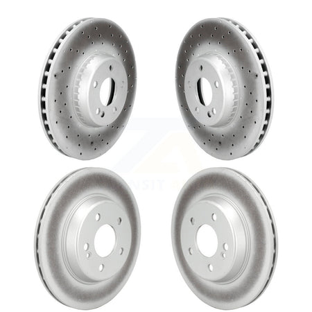 Front Rear Coated Disc Brake Rotors Kit For Mercedes-Benz C300 C400 C350e KG-102072