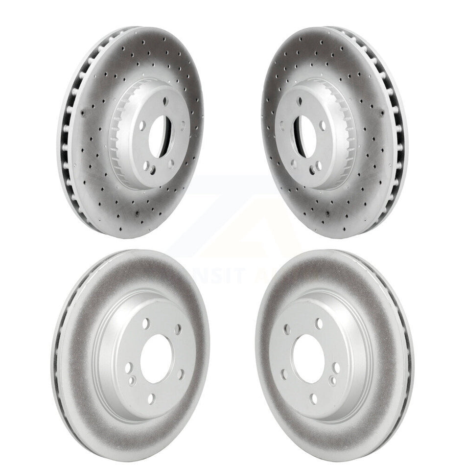 Front Rear Coated Disc Brake Rotors Kit For Mercedes-Benz C300 C400 C350e KG-102072