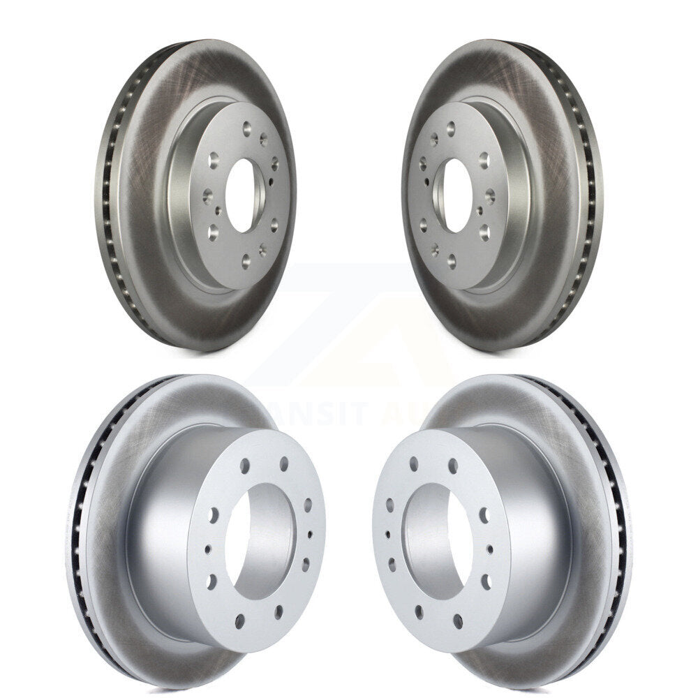 Front Rear Coated Disc Brake Rotors Kit For 2011 Chevrolet Silverado 1500 Hybrid KG-102087