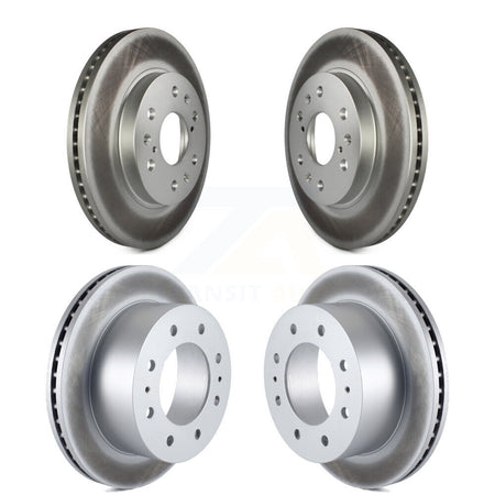 Front Rear Coated Disc Brake Rotors Kit For 2011 Chevrolet Silverado 1500 Hybrid KG-102087