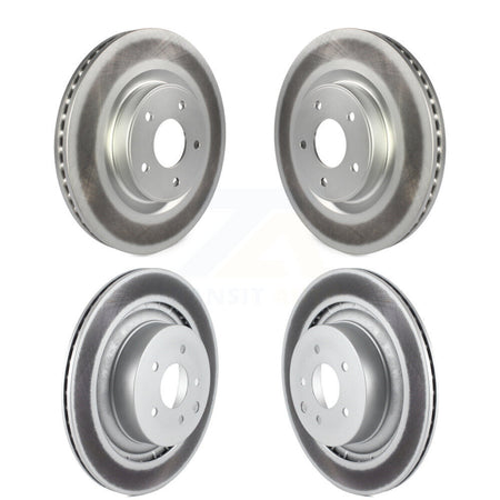 Front Rear Coated Disc Brake Rotors Kit For 2023-2024 Nissan Z With Dual Piston Caliper KG-102090