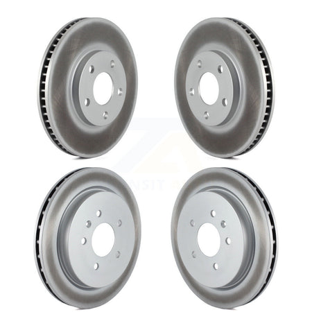 Front Rear Coated Disc Brake Rotors Kit For 2004 Cadillac Seville With Vented Rotor KG-102094